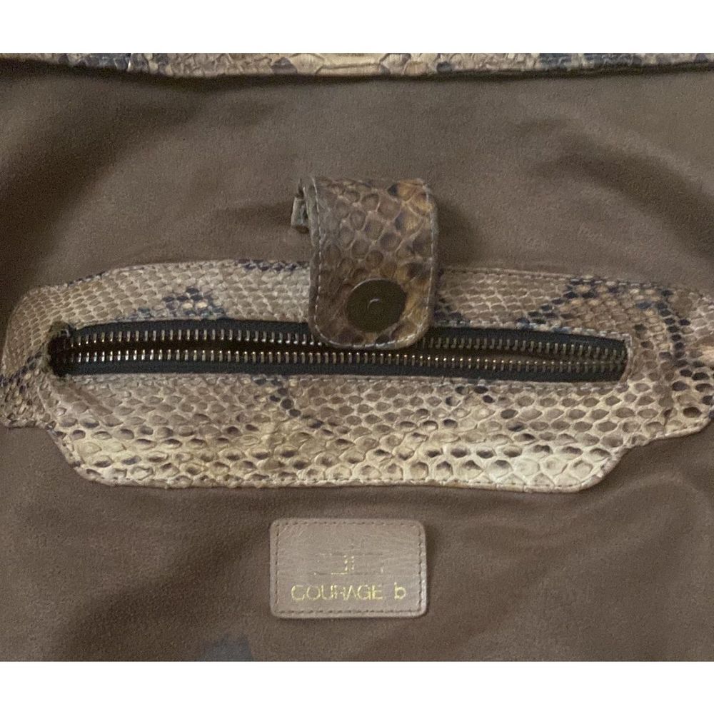 Vintage Courage B Python Extra Large Tote Shoulde… - image 6